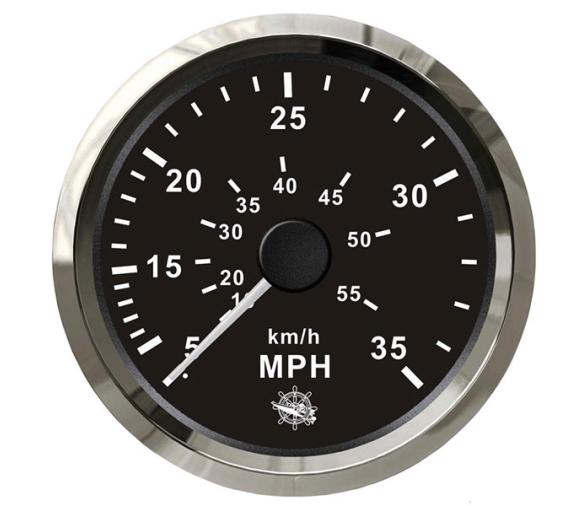 Osculati Velocimetro Dial Negro Bisel Metalico