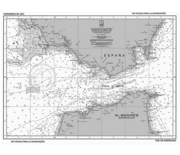 Pack 5 Cartas Nauticas para Examen (Estrecho de Gibraltar)