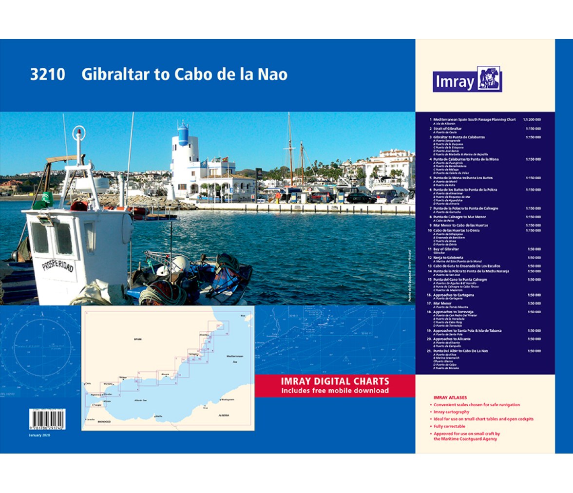 Imray Pack Cartas Nauticas 3210 Estrecho Gibraltar-Cabo de la Nao