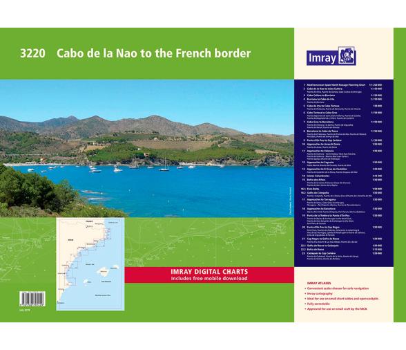 Pack Cartas Nauticas 3220  Cabo de Nao-Francia Imray