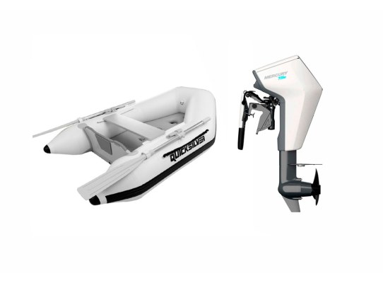 Pack Neumatica Quicksilver 240 Tendy AD + Motor Mercury Avator 7.5 EM