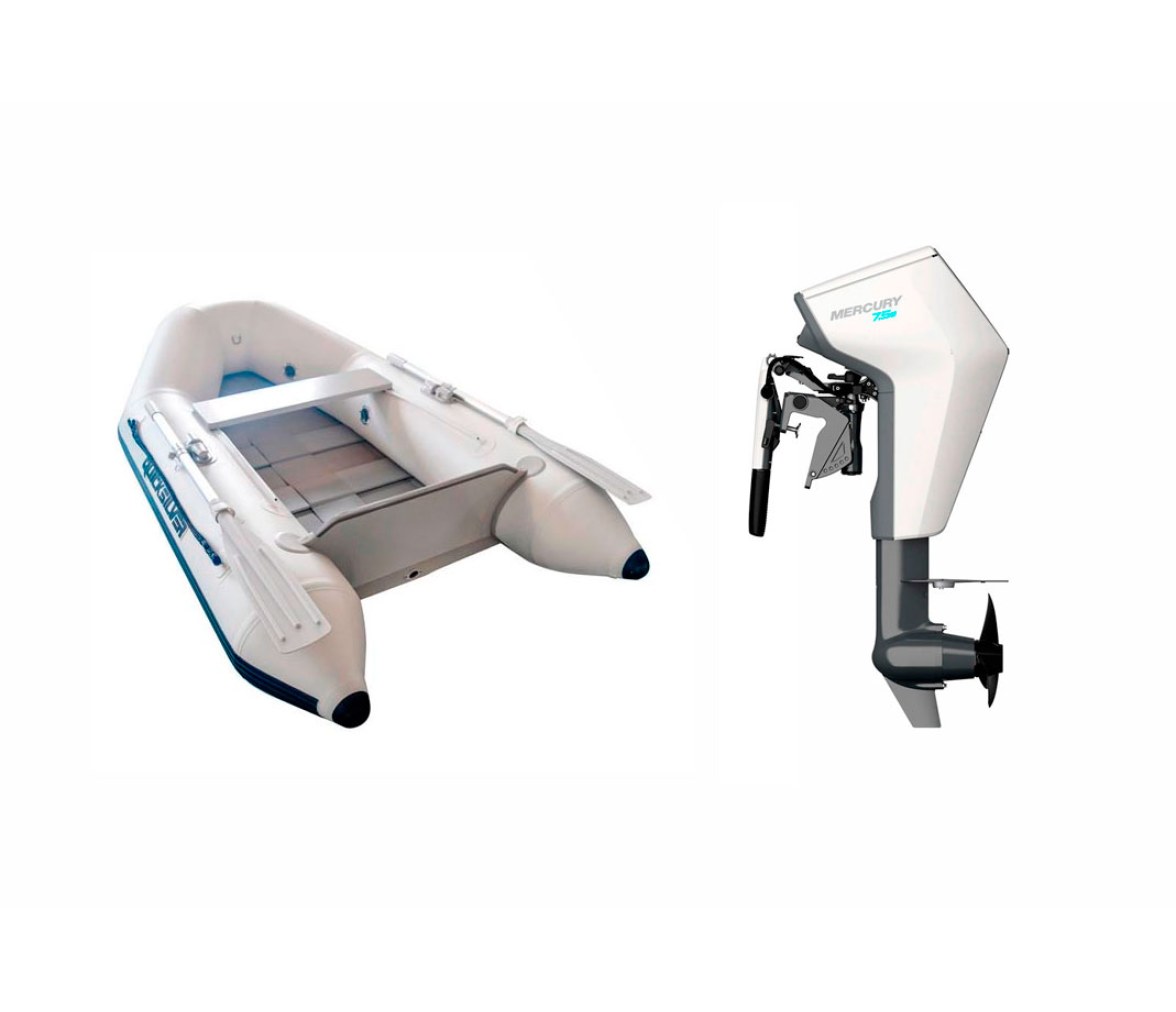 Pack Neumatica Quicksilver 240 Tendy SF + Motor Mercury Avator 7.5 EM