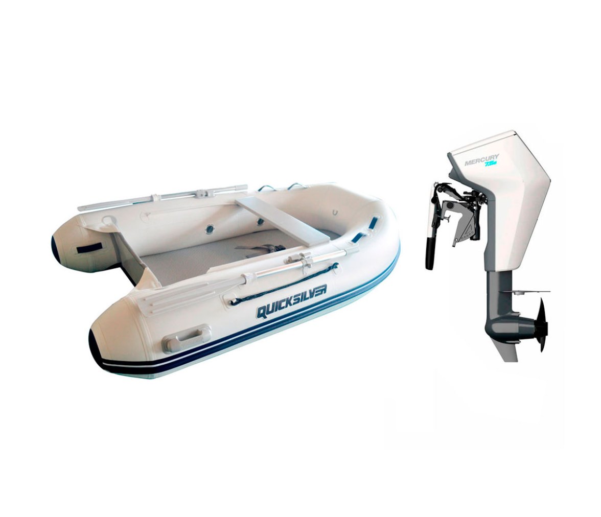 Pack Neumatica Quicksilver 250 AD + Motor Mercury Avator 7.5 EM