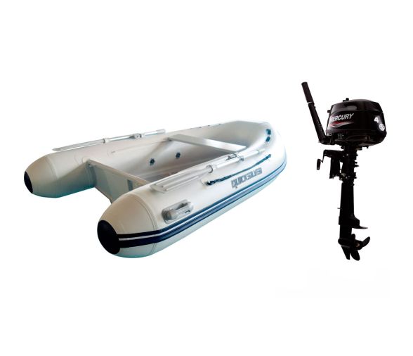 Pack Neumatica Quicksilver 270 Alu Rib + Motor Fueraborda Mercury 4 M