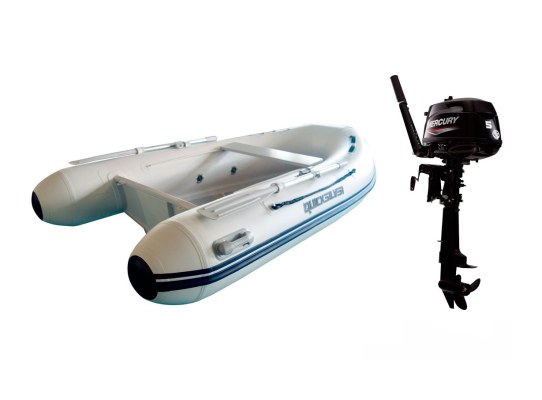 Pneumatic Pack Quicksilver 270 Alu Rib + Mercury 5 M Outboard Motor