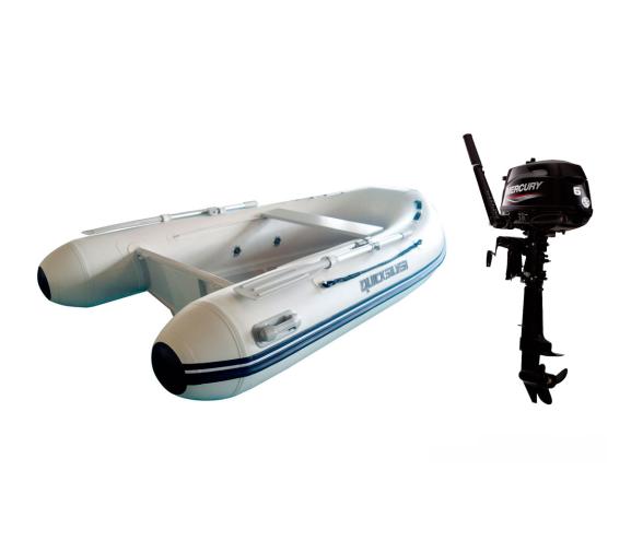 Pack Neumatica Quicksilver 270 Alu Rib + Motor Fueraborda Mercury 6 M
