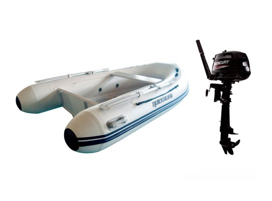 Pack Neumatica Quicksilver 290 Alu Rib + Motor Fueraborda Mercury 6 M