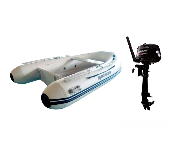 Pack Neumatica Quicksilver 290 Alu Rib + Motor Fueraborda Mercury 6 M