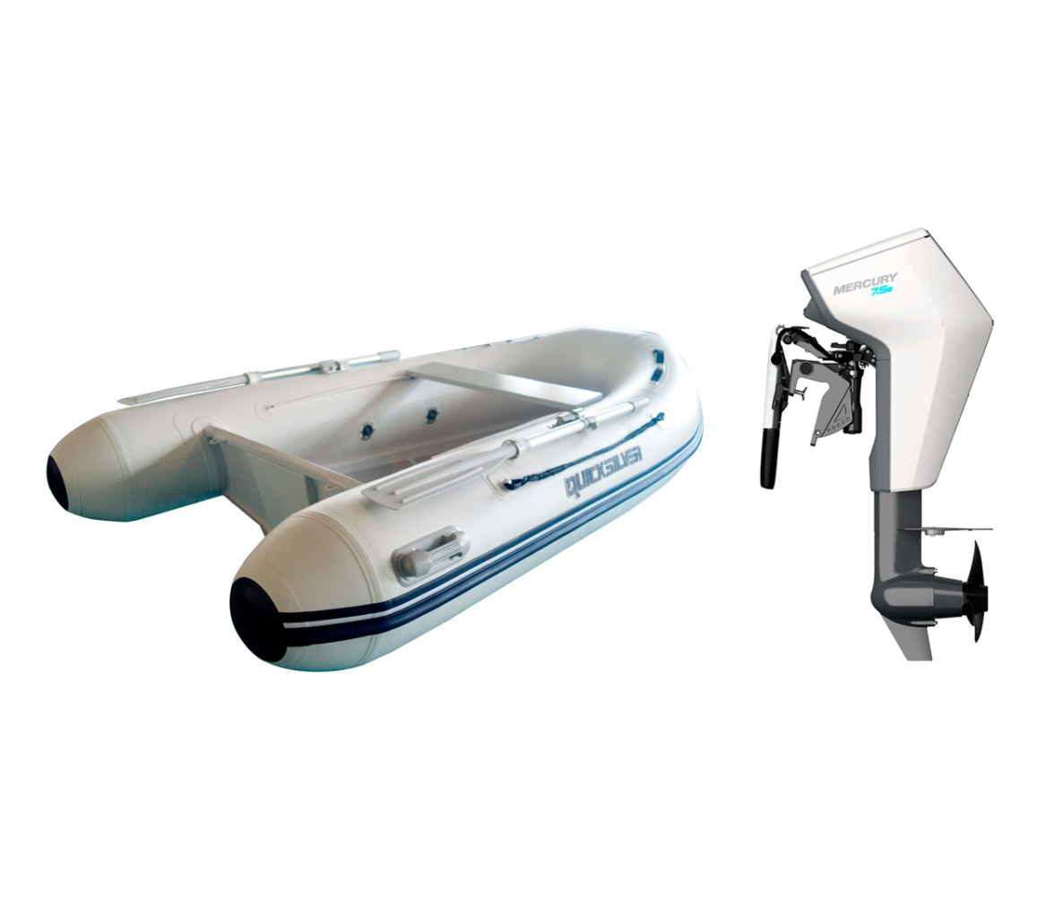 Pack Neumatica Quicksilver 290 Alu Rib + Motor Mercury Avator 7.5 EM