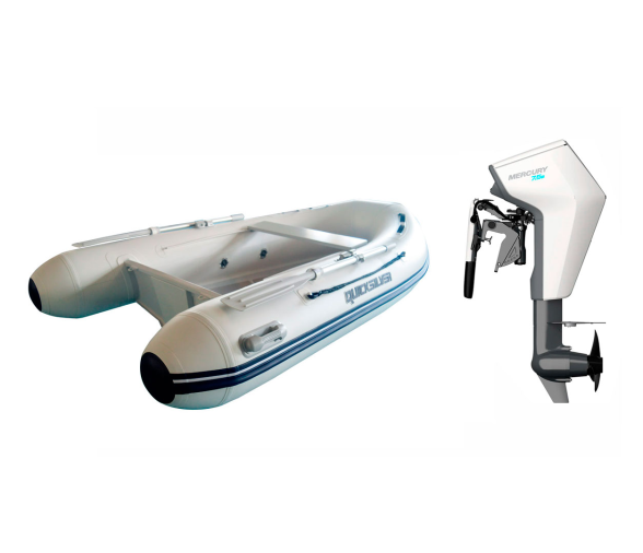 Pack Neumatica Quicksilver 290 Alu Rib + Motor Mercury Avator 7.5 EM