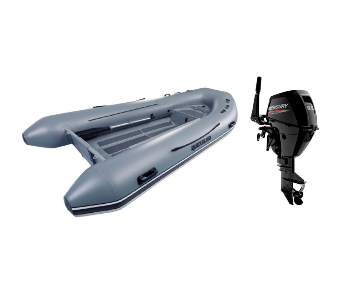 Pack Neumatica Quicksilver 320 Alu Rib + Motor Fueraborda Mercury 9.9 M EFI
