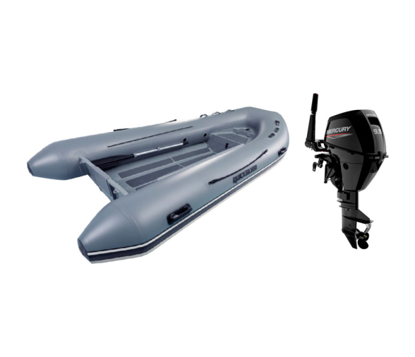 Pack Neumatica Quicksilver 320 Alu Rib + Motor Fueraborda Mercury 9.9 M EFI