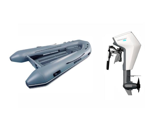 Pack Neumatica Quicksilver 320 Alu Rib + Motor Mercury Avator 7.5 EM