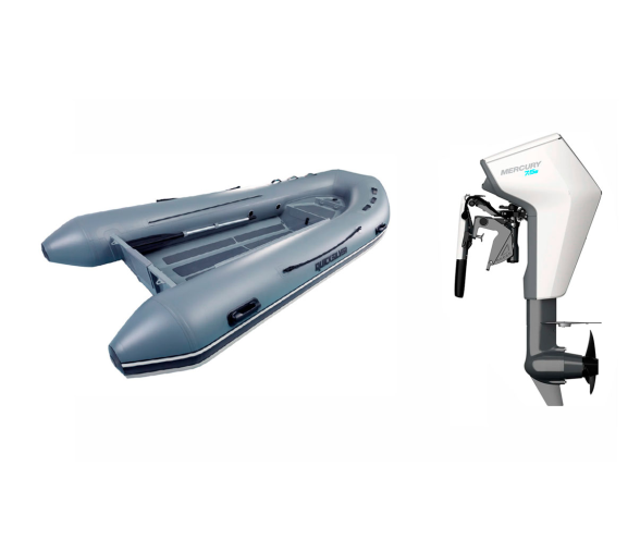 Pack Neumatica Quicksilver 320 Alu Rib + Motor Mercury Avator 7.5 EM