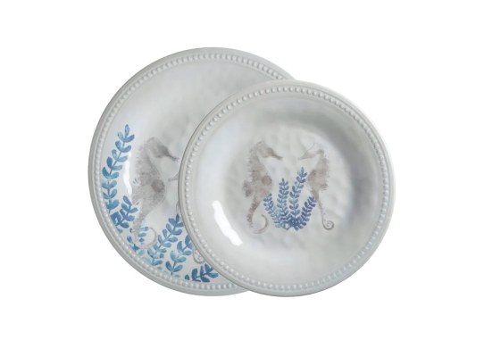 Pack Paradise Simple – Dinner and Dessert Plates - 12 pcs - Marine Business