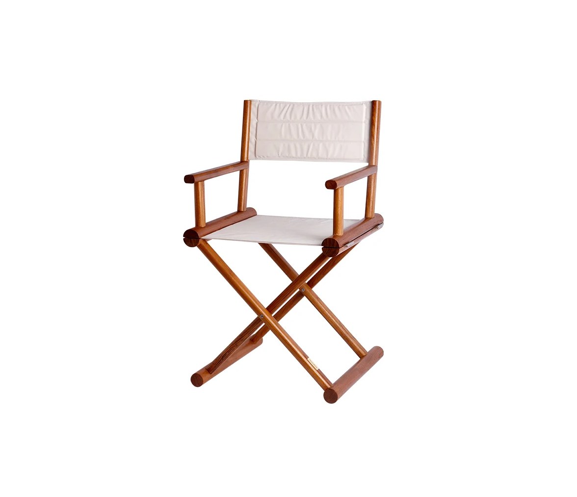 Silla Director Teca Plegable + Tejido Waterproof Beige - Marine Business