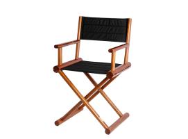 Silla Director Teca Plegable + Tejido Waterproof Negro - Marine Business