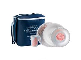 Pack Vajilla Harmony Coral de 16 ó 24 Piezas Marine Business