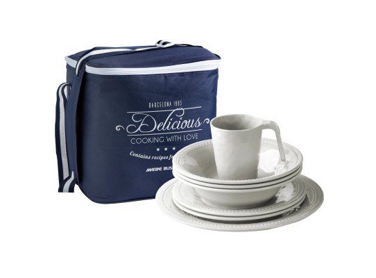 Melamine Tableware Pack, Harmony – Pearl, 4 people – 16 pc - Marine Business