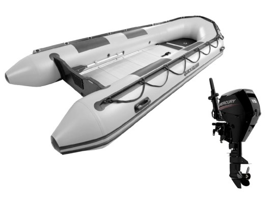 Pack Neumatica Quicksilver 365 Sport HD + Motor Mercury F 15 M EFI