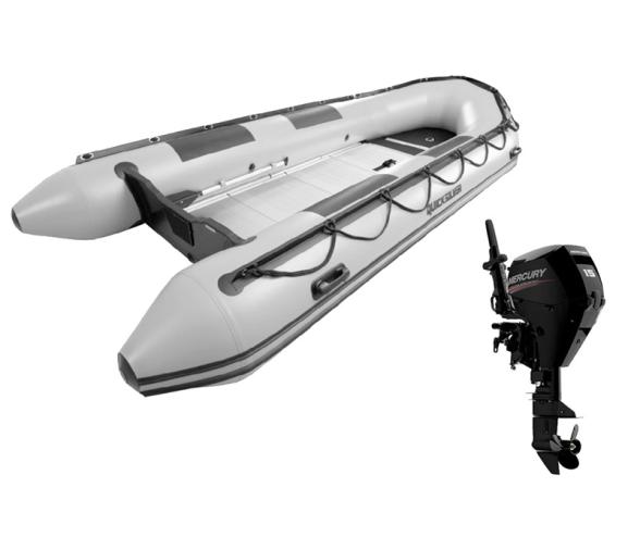 Pack Neumatica Quicksilver 420 Sport HD + Motor Mercury F 15 ML EFI