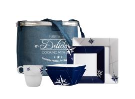 Pack Vajilla Northwind 24 Piezas Cuadrado Marine Business