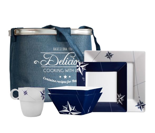 Pack Vajilla Northwind 24 Piezas Cuadrado Marine Business