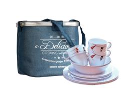 Marine Business Pack Vajilla Redondo Regata 24 piezas