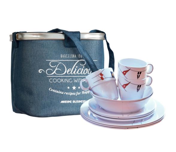 Marine Business Pack Vajilla Redondo Regata 24 piezas