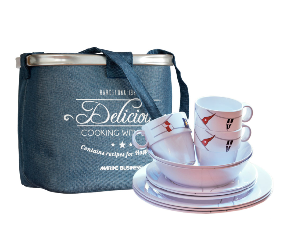 Marine Business Pack Vajilla Redondo Regata 24 piezas