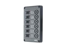 Vetus Panel con interruptores tipo P 6 con 6 disyuntores