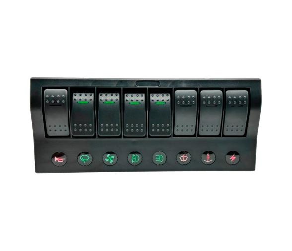 Panel Eléctrico Compacto con 8 Interruptores
