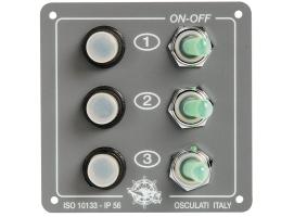 Elite Vertical Electrical panels IP 56 3 light switches