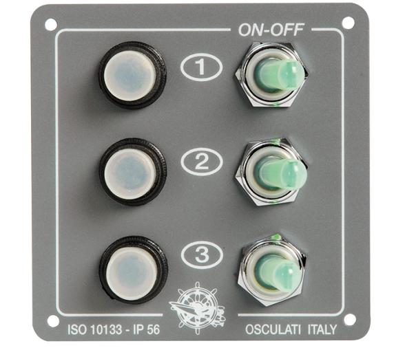 Panel Electrico Elite IP56 3 interruptores de luz vertical