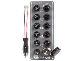 Panel Electrico Elite IP56 5 interruptores enchufe 12V
