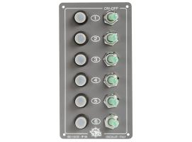 Panel Electrico Elite IP56 6 interruptores de luz vertical