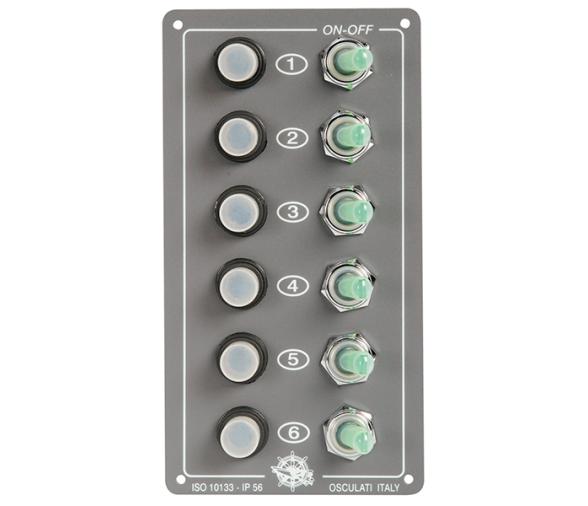 Panel Electrico Elite IP56 6 interruptores de luz vertical
