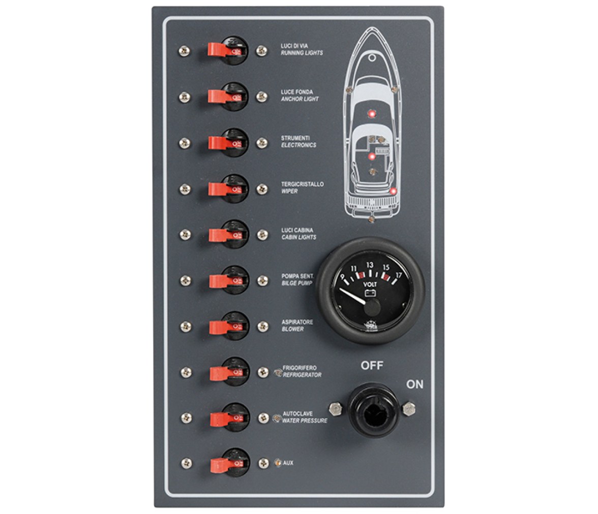 Panel Electrico Estanco 10 interruptores magneto-termicos