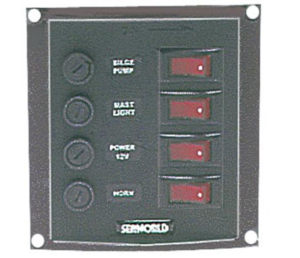 Panel Electrico Nylon 4 interruptores vertical