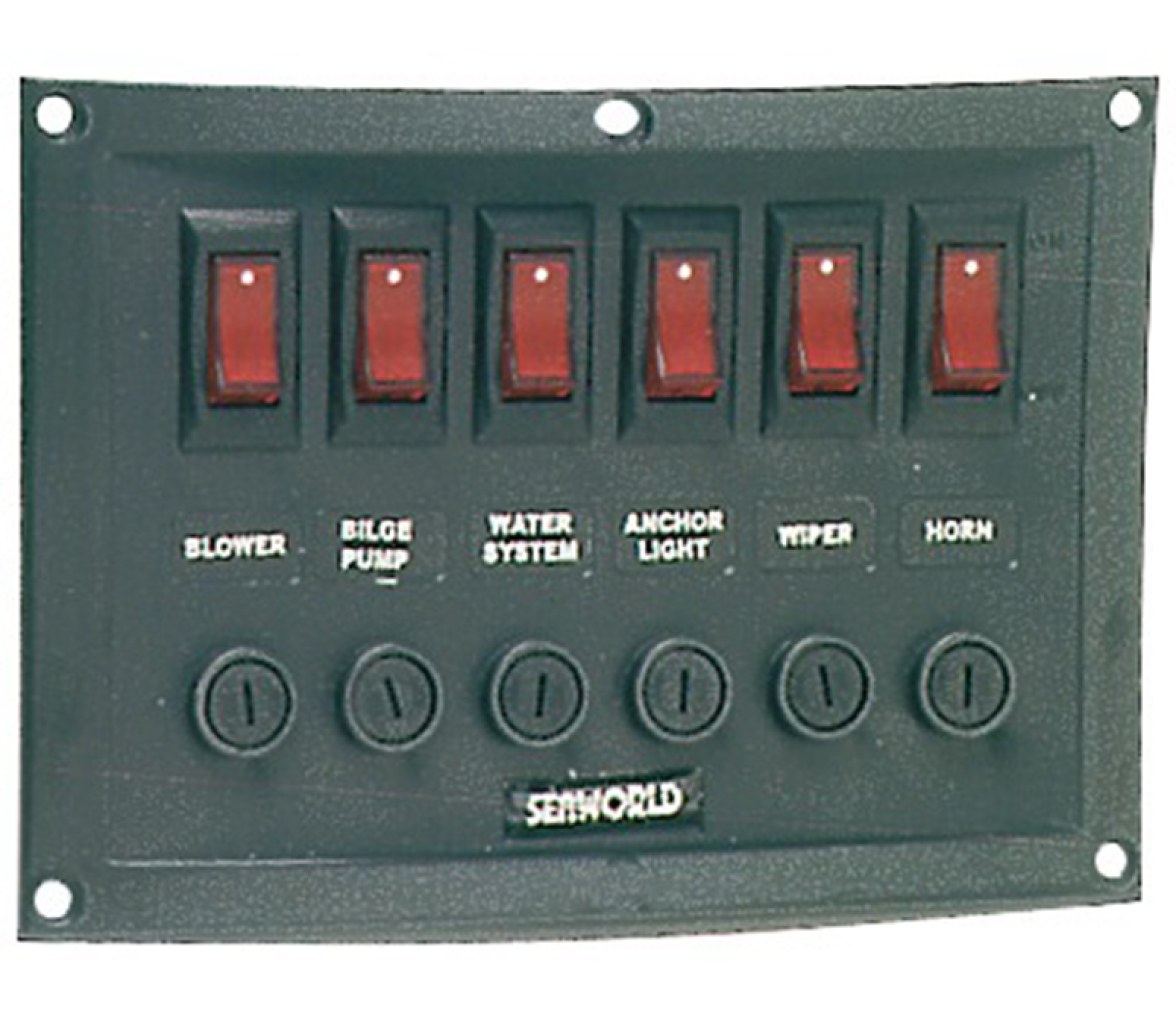 Panel Electrico Nylon 6 interruptores horizontal