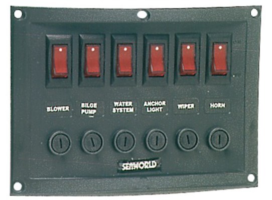 Panel Electrico Nylon 6 interruptores horizontal