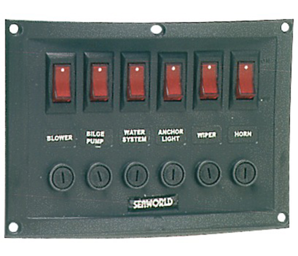 Panel Electrico Nylon 6 interruptores horizontal