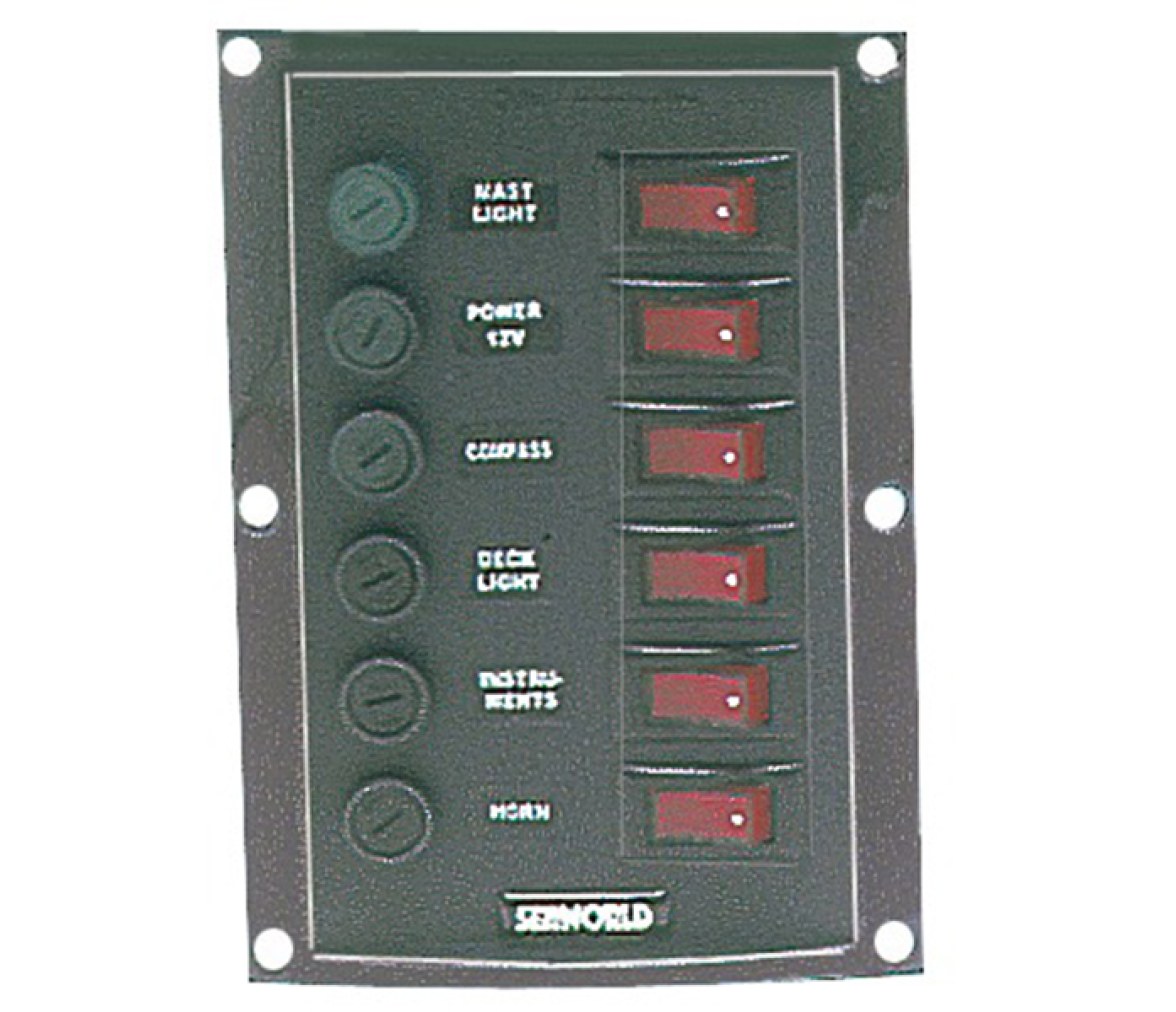 Panel Electrico Nylon 6 interruptores vertical