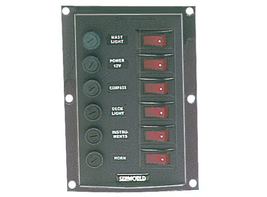 Panel Electrico Nylon 6 interruptores vertical