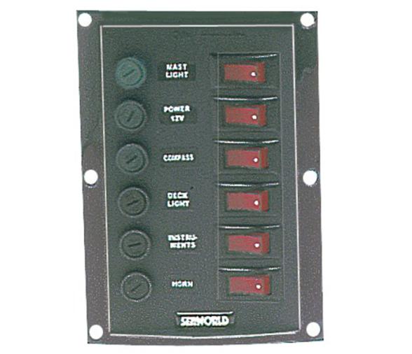 Panel Electrico Nylon 6 interruptores vertical