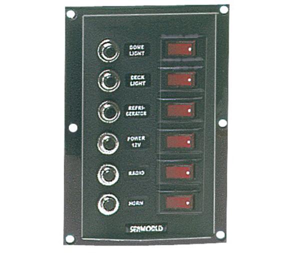 Panel Electrico Nylon 6 interruptores vertical con fusibles