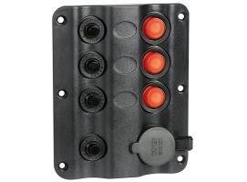 Panel Electrico Ondulado tipo LED 4 interruptores con encendedor