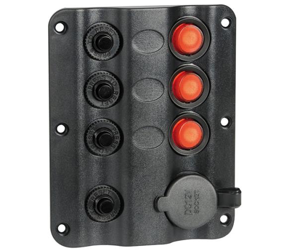 Panel Electrico Ondulado tipo LED 4 interruptores con encendedor