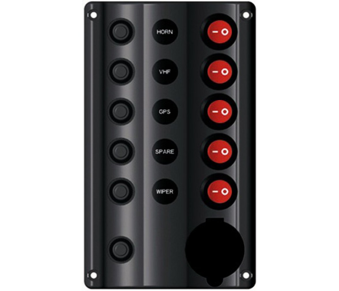 Panel Electrico Ondulado tipo LED 5 interruptores con encendedor