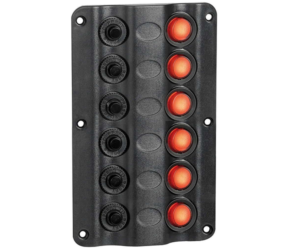 Panel Electrico Ondulado tipo LED 6 interruptores